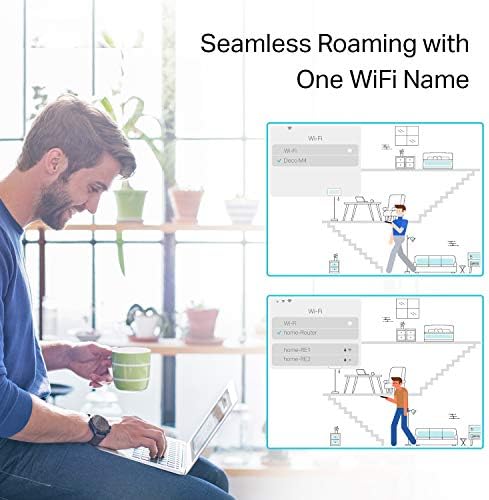 Mesh AC1900 WiFi System – Up to 5,500 Sq. Ft. Coverage, Replaces WiFi Router and Extender, Gigabit Ports, Works with Alexa, 3-Pack