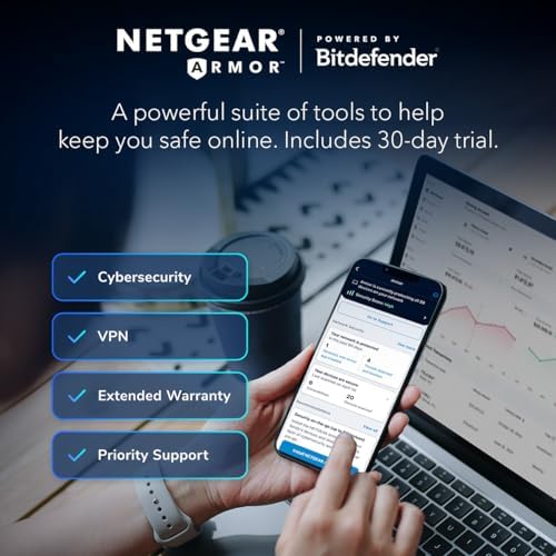 4-Stream WiFi 6 Router – AX1800 Wireless Speed (Up to 1.8 Gbps), Security Features, Covers Up to 1,500 Sq. Ft., Supports Up to 20 Devices