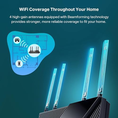 Dual-Band AX3000 Wi-Fi 6 Router, Gigabit, EasyMesh, VPN, USB 3.0, HomeShield