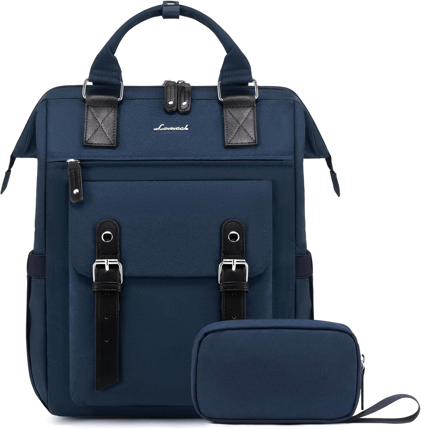 15.6 Inch Backpack for Women, School Work Travel Backpack with Purse