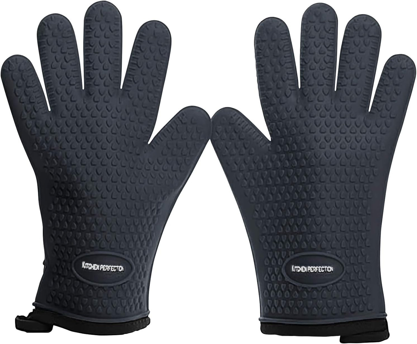 Silicone Smoker Oven Gloves - Extreme Heat Resistant Waterproof Oven Mitts