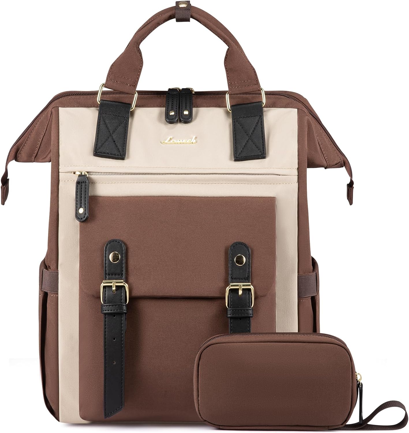 15.6 Inch Backpack for Women, School Work Travel Backpack with Purse