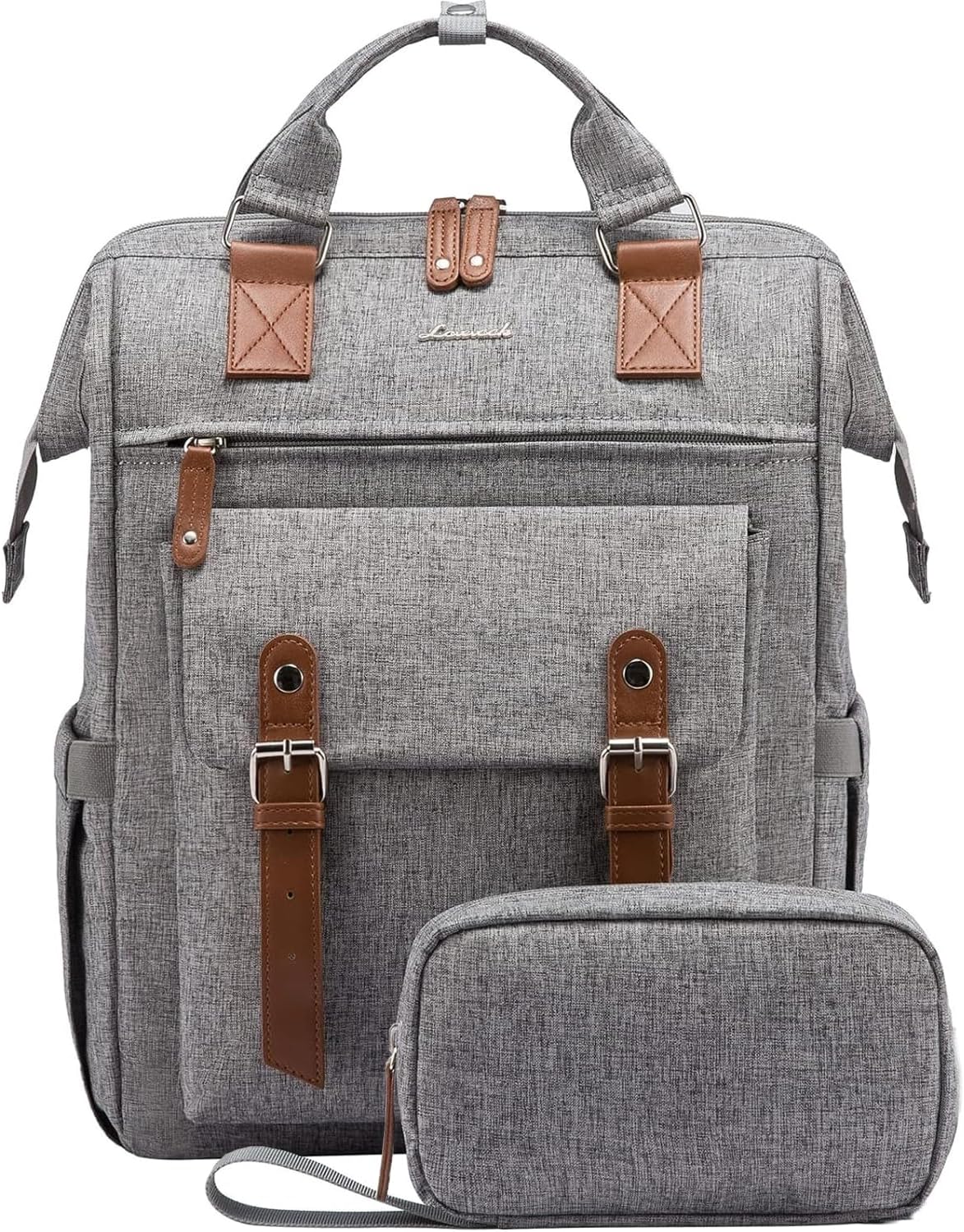 15.6 Inch Backpack for Women, School Work Travel Backpack with Purse