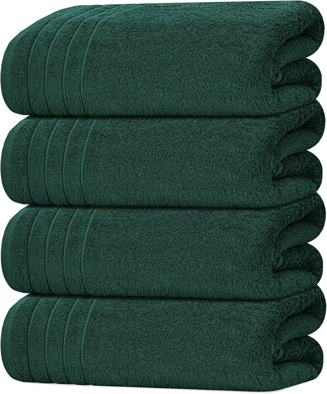 Extra Large 100% Cotton Bath Towels – Lightweight, Quick-Drying & Absorbent (4-Pack)