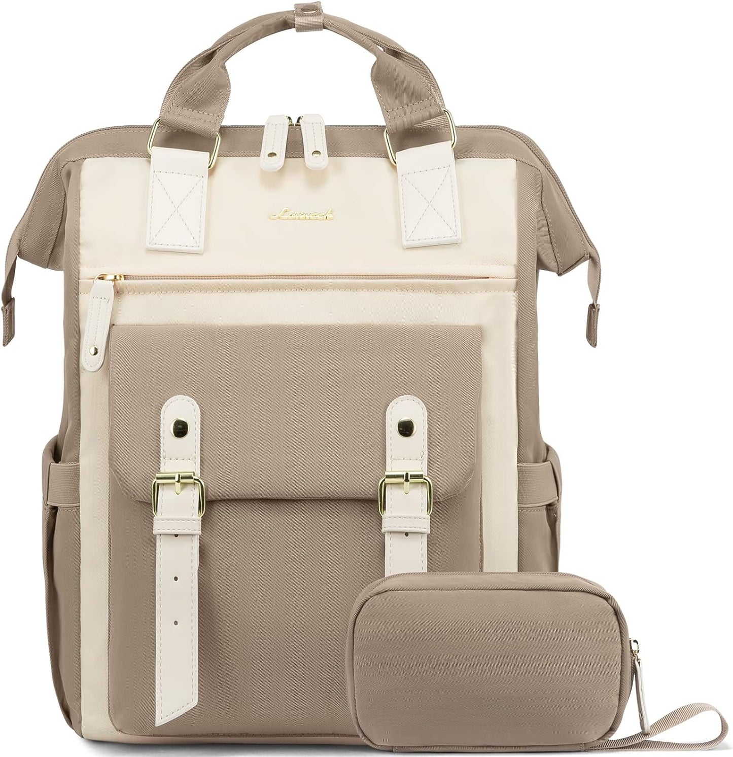 15.6 Inch Backpack for Women, School Work Travel Backpack with Purse