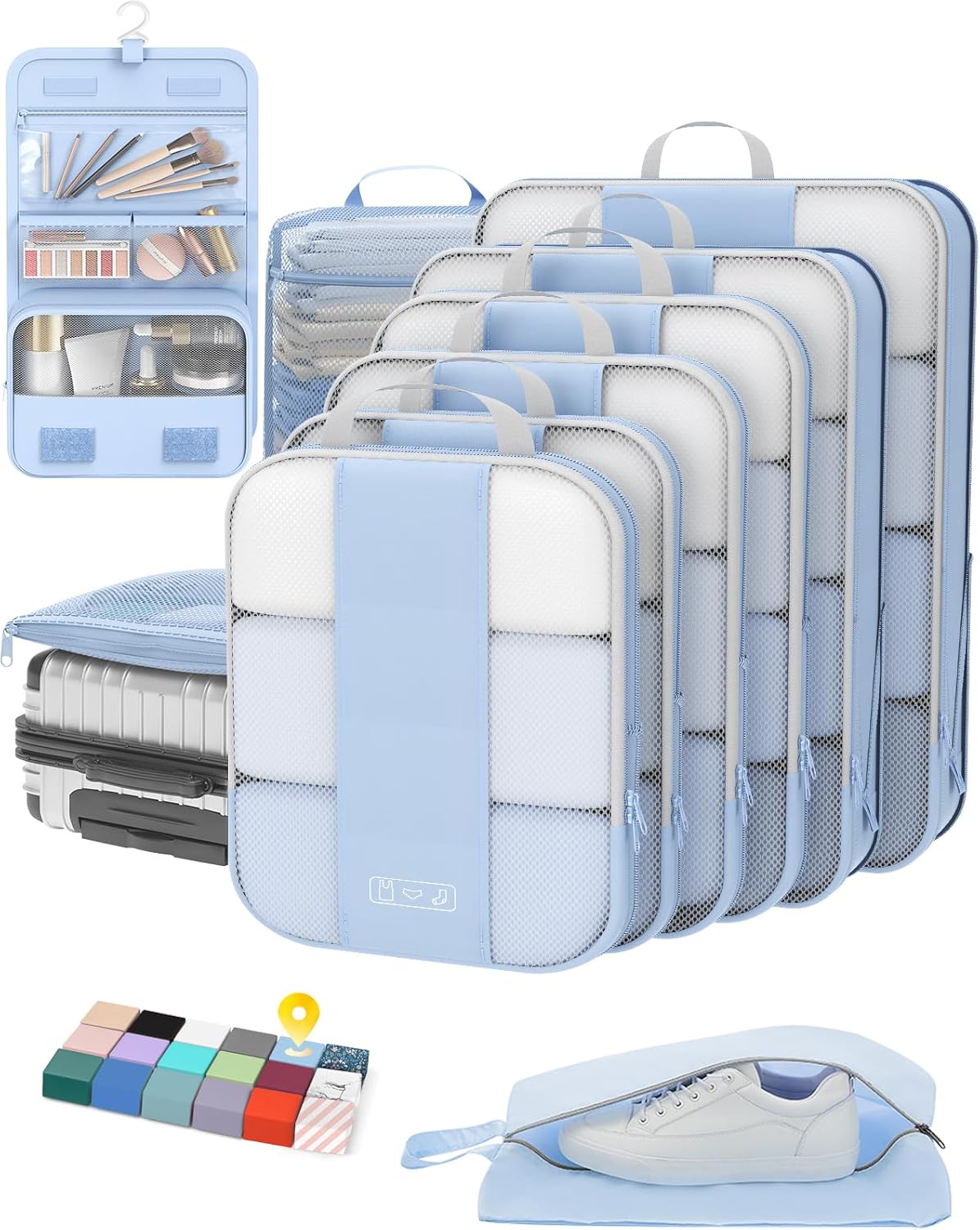 10 Compression Packing Cubes for Women Travelers: Essential Luggage Storage and Space Savers