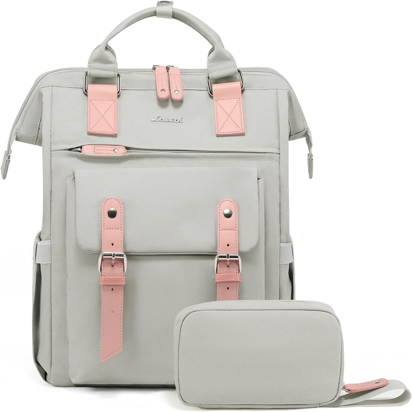 15.6 Inch Backpack for Women, School Work Travel Backpack with Purse