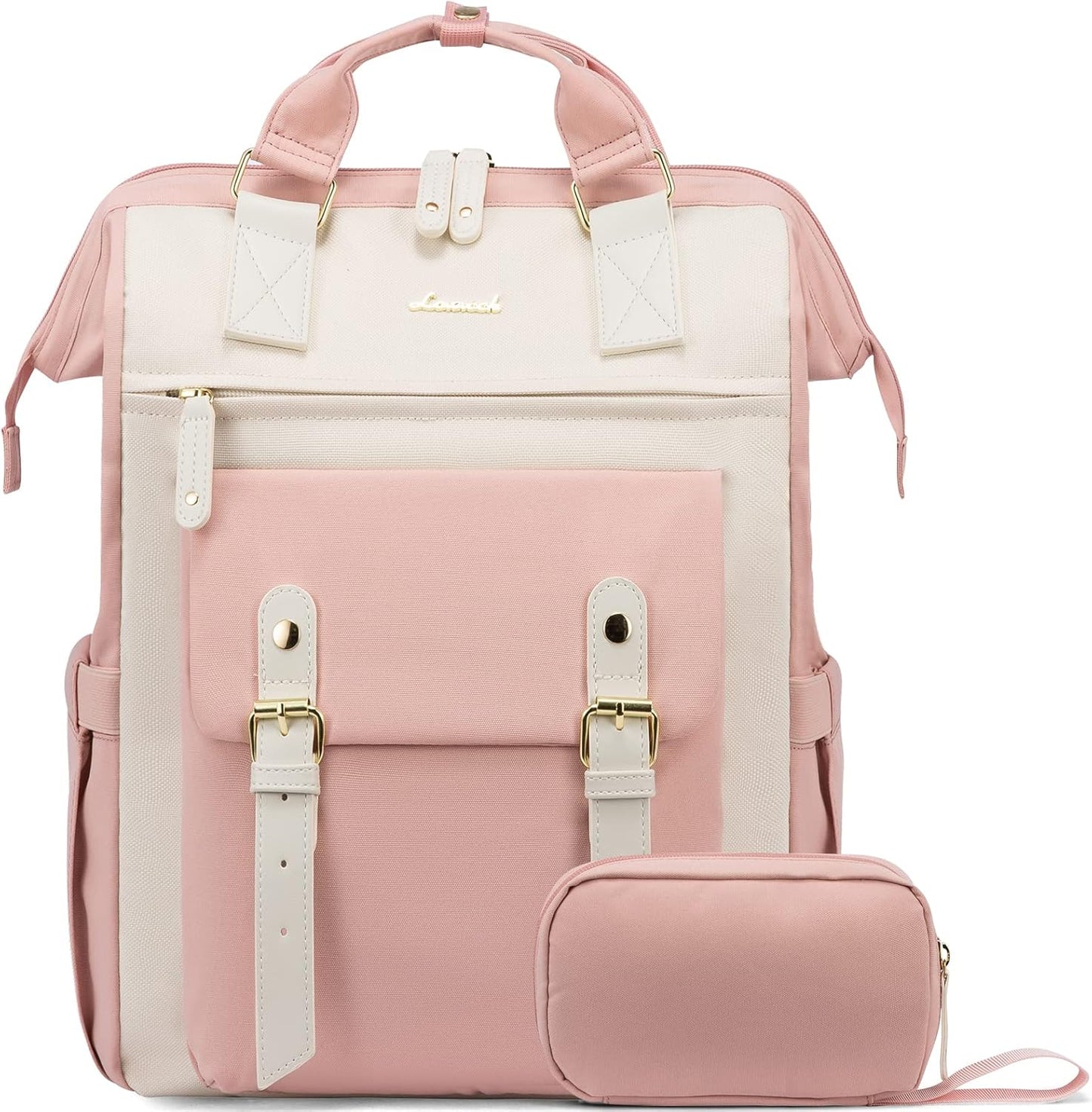 15.6 Inch Backpack for Women, School Work Travel Backpack with Purse