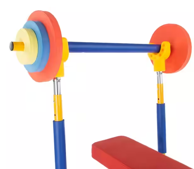 Beginner's Toy Weight Bench Workout Equipment Set