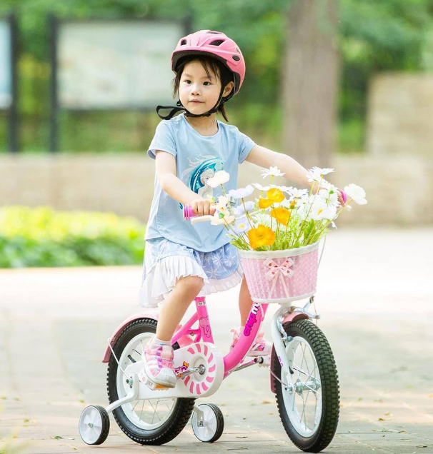 16-inch Chipmunk Kids Bicycle with Basket, Training Wheels, and Kickstand - Pink