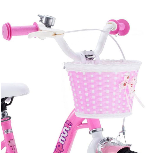 16-inch Chipmunk Kids Bicycle with Basket, Training Wheels, and Kickstand - Pink