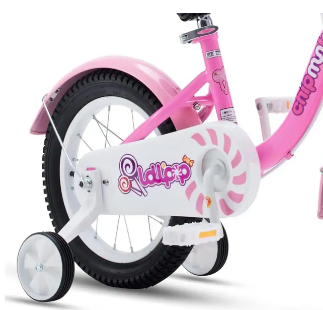 16-inch Chipmunk Kids Bicycle with Basket, Training Wheels, and Kickstand - Pink