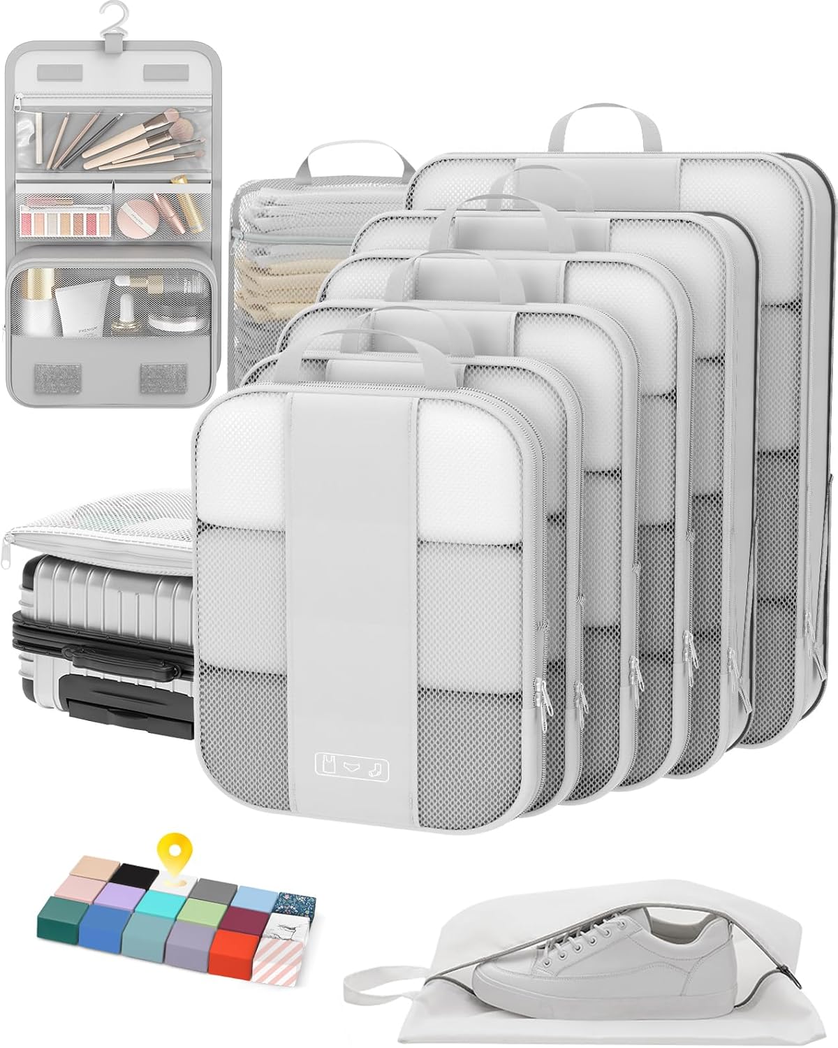 10 Compression Packing Cubes for Women Travelers: Essential Luggage Storage and Space Savers