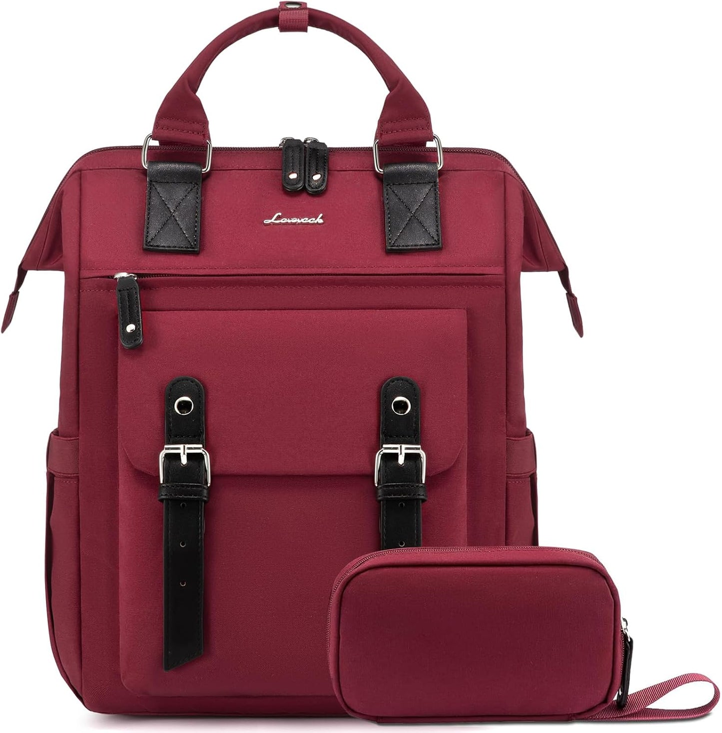 15.6 Inch Backpack for Women, School Work Travel Backpack with Purse