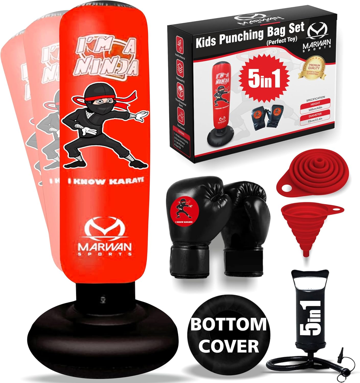 Kids Punching Bag Set Inflatable