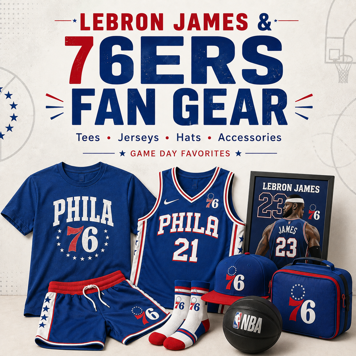 LeBron James &  Philadelphia 76ers Fan Gear