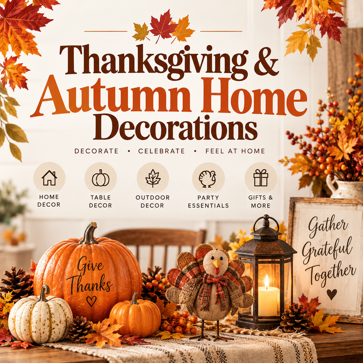 Thanksgiving & Autumn Home Decorations