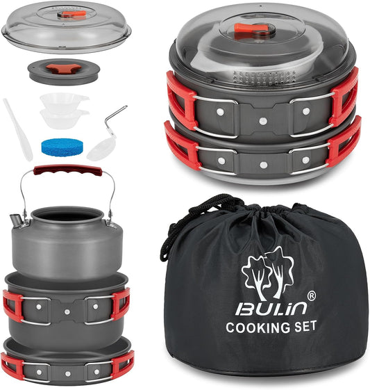 Lightweight Camping Cookware Set for Family Hiking and Picnics
