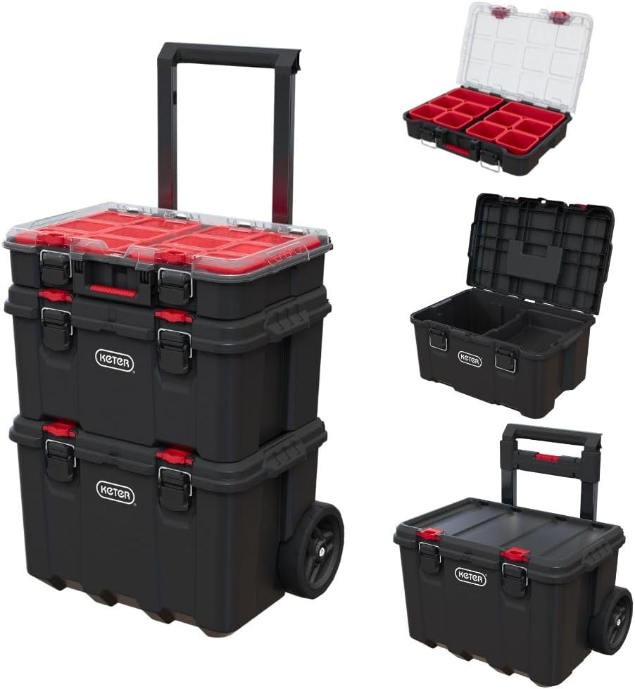 Stack-n-Roll Drawer Tool Box for Small Parts and Power Tool Accessories