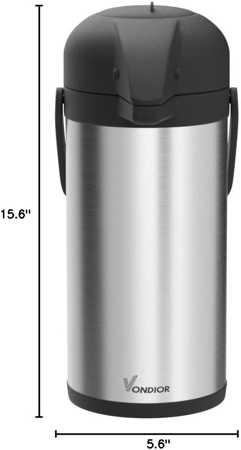 Airpot Coffee Dispenser with Pump - 102 oz Insulated Stainless Steel Coffee Carafe
