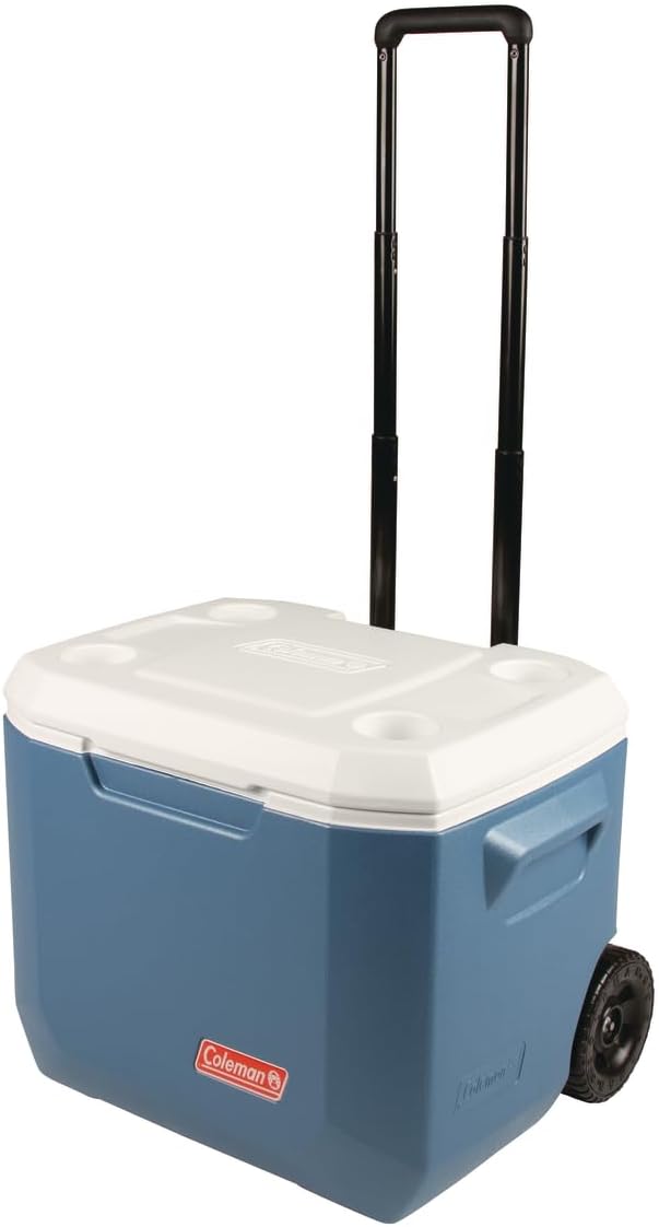 50qt Wheeled Cooler – Keeps Ice for 5 Days, Portable Rolling Chiller