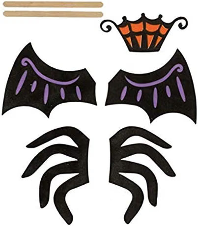 126-Piece Halloween Foam Pumpkin Decorating Kit – Sticker Craft Set Makes 16 Pumpkins, Kids DIY Activity, Pumpkins Not Included