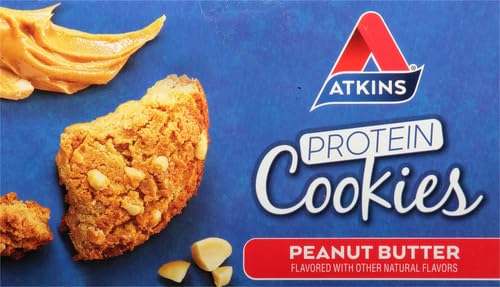 Peanut Butter High-Protein Cookies – Keto-Friendly, 3g Net Carbs, 1g Sugar, Low-Carb Snacks (4 Count)