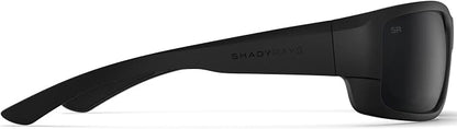 Capitan Men's Ultra-Durable Wraparound Polarized Sunglasses – Blackout Undercover Sport Eyewear