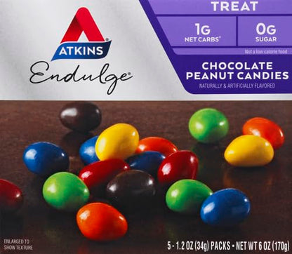 20-Count Chocolate Peanut Candies, Dessert Favorite, 0g Sugar