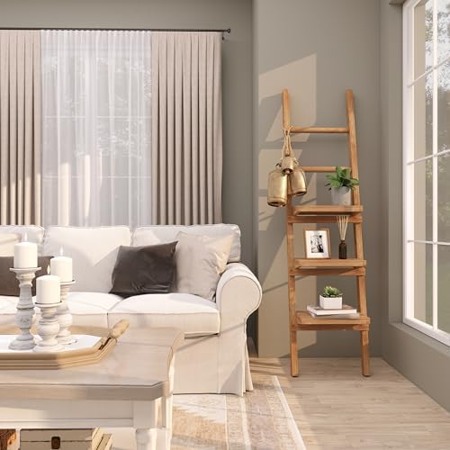 Set of 3 Gold Metal Tibetan-Style Giant Cow Bells with Jute Rope