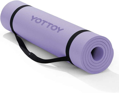 1/2-Inch Extra Thick Non-Slip Yoga Mat - Professional TPE with Carry Strap