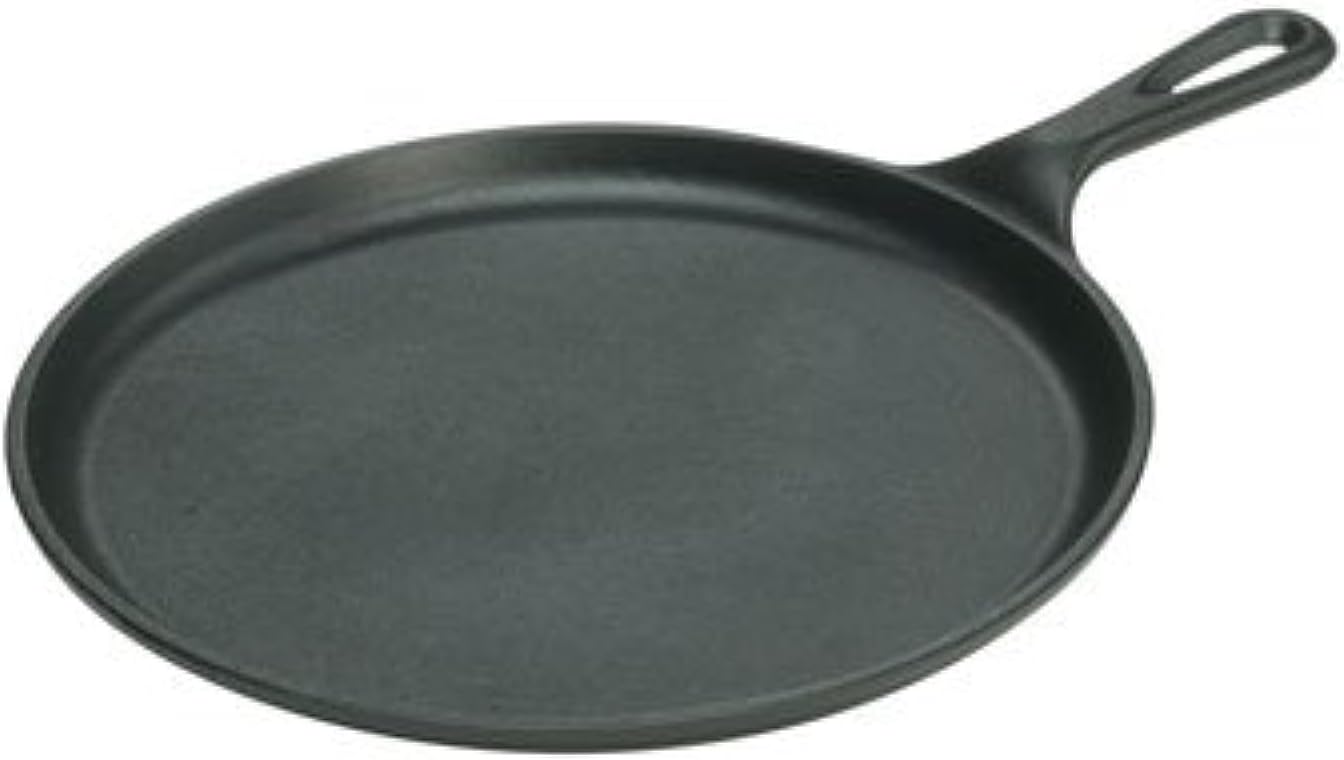 Pre-Seasoned Cast Iron Round Griddle – 10.5-Inch, Stovetop to Campfire Ready