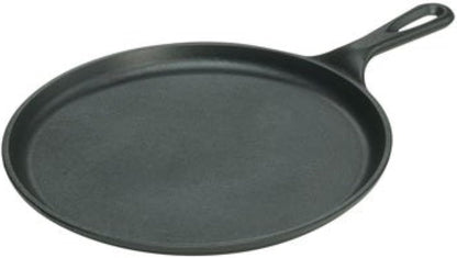 Pre-Seasoned Cast Iron Round Griddle – 10.5-Inch, Stovetop to Campfire Ready