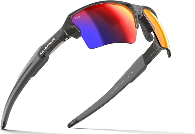 Talon Men's Semi-Rimless Sport Polarized Sunglasses – Mirage Smoke Lens, Lightweight Athletic Eyewear