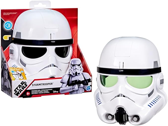 Star Wars Stormtrooper Electronic Mask – Light-Up Phrases & Sound Effects (Ages 5+)