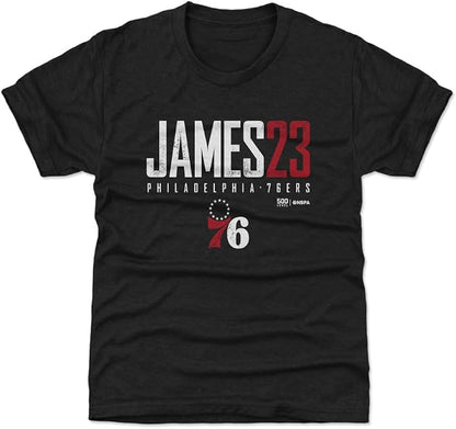 LeBron James Philadelphia 76ers Elite Kids T-Shirt – Youth Basketball Fan Tee in Royal Blue, Black & Gray, Ages 4–16