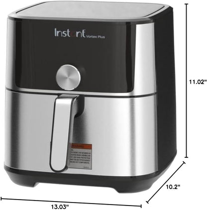 Air Fryer, 6-in-1 Functions Crisps, Custom Program Options, Stainless Steel