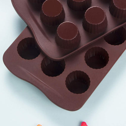Silicone Chocolate Candy Molds – Peanut Butter Cup, Jello & Keto Fat Bomb Molds, Pack of 2