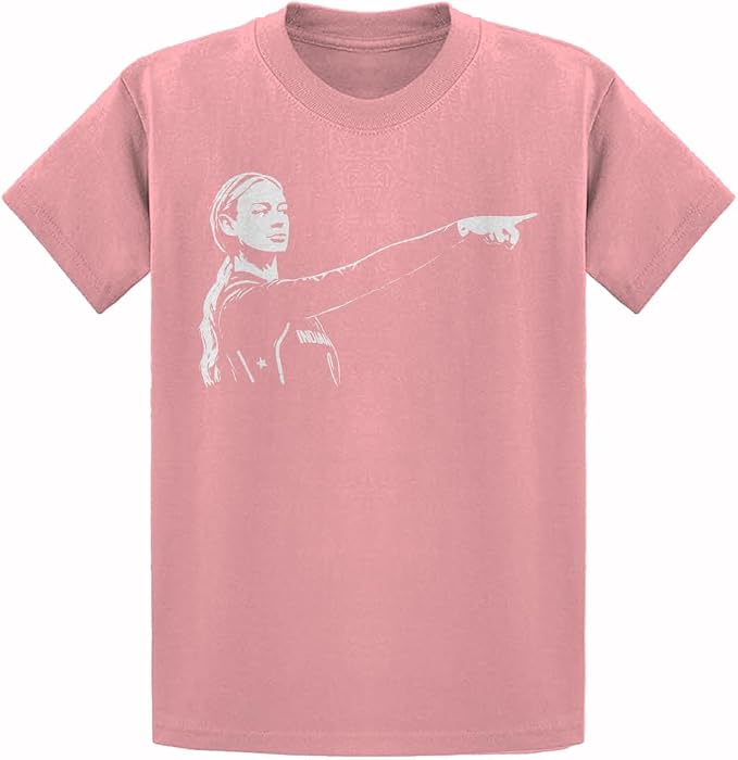 Sophie Cunningham Point God Youth T-Shirt – Kids Basketball Fan Graphic Tee, Light Pink, Large