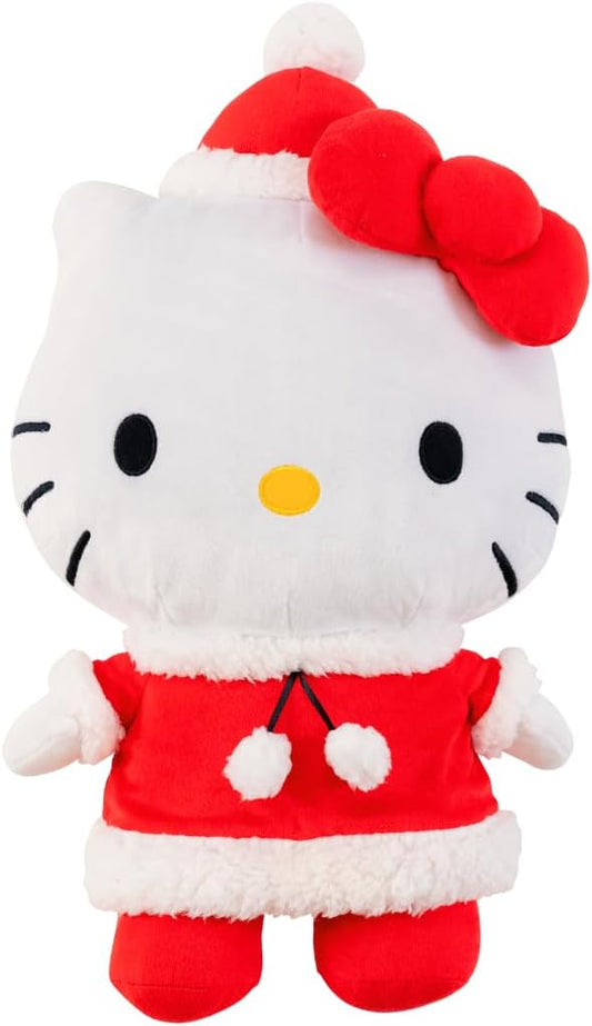Hello Kitty Santa Holiday Cuddle Pillow Buddy - Super Soft Plush Bedding Accessory