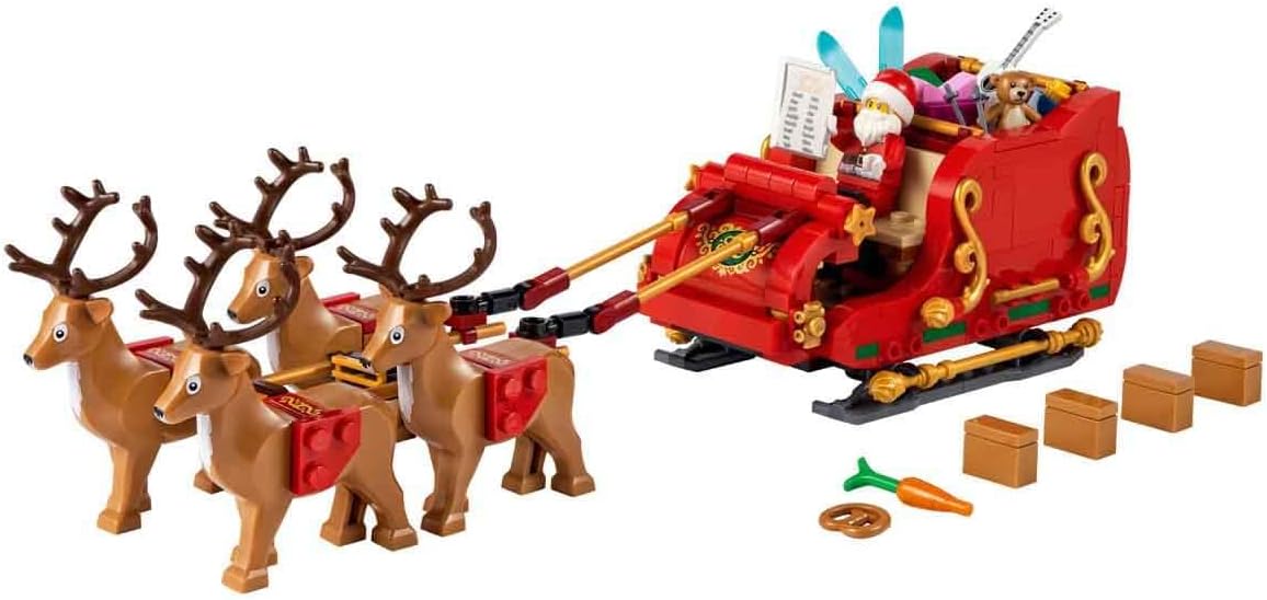 Santa's Sleigh Building Toy for Kids 9+ with Figurines
