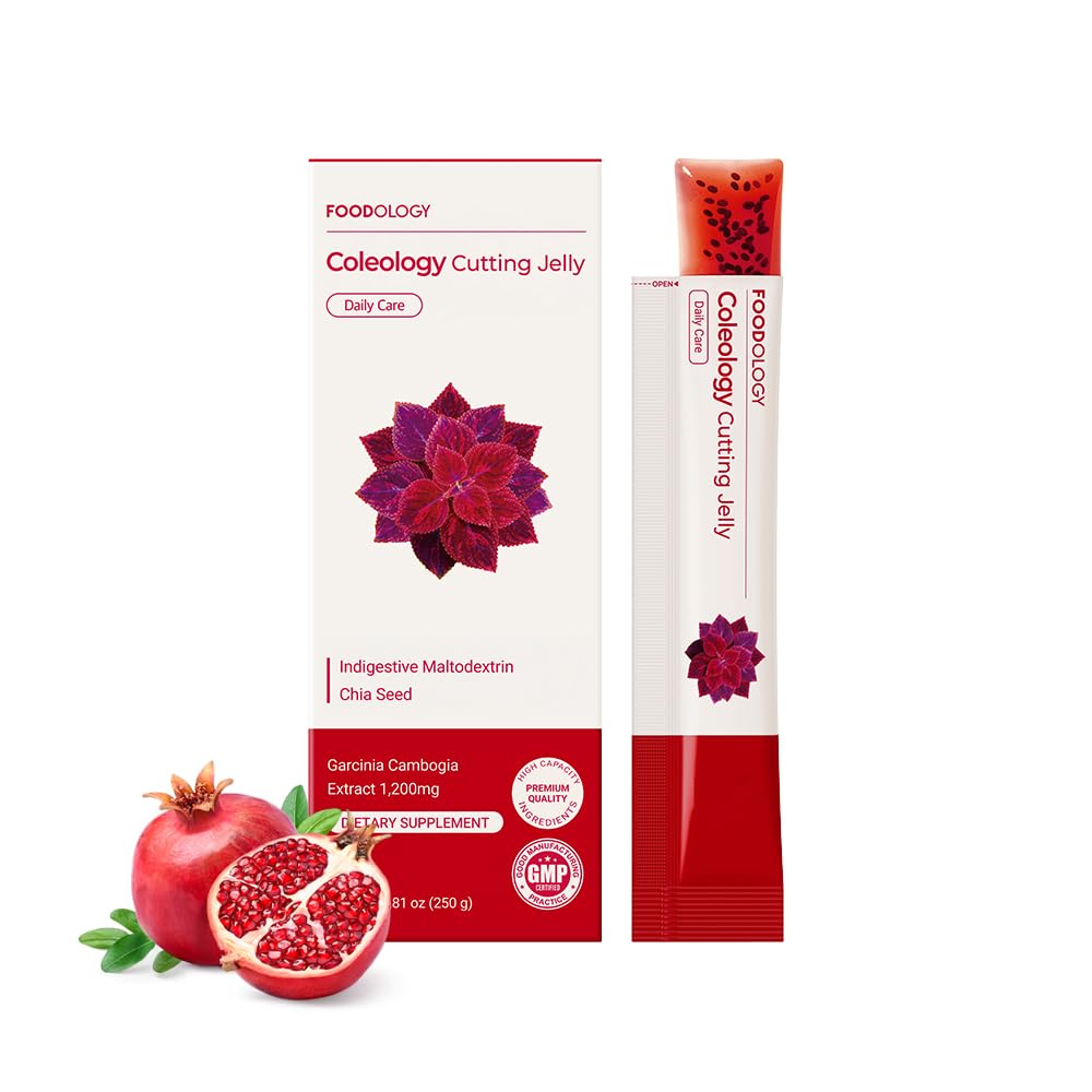 Coleology Cutting Stick Jelly – Appetite Control & Metabolism Support, Pomegranate Flavor (10 Sachets)