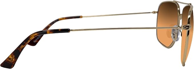 Navigator Amber Gold Polarized Sunglasses – Stainless Steel Unisex Classic Eyewear