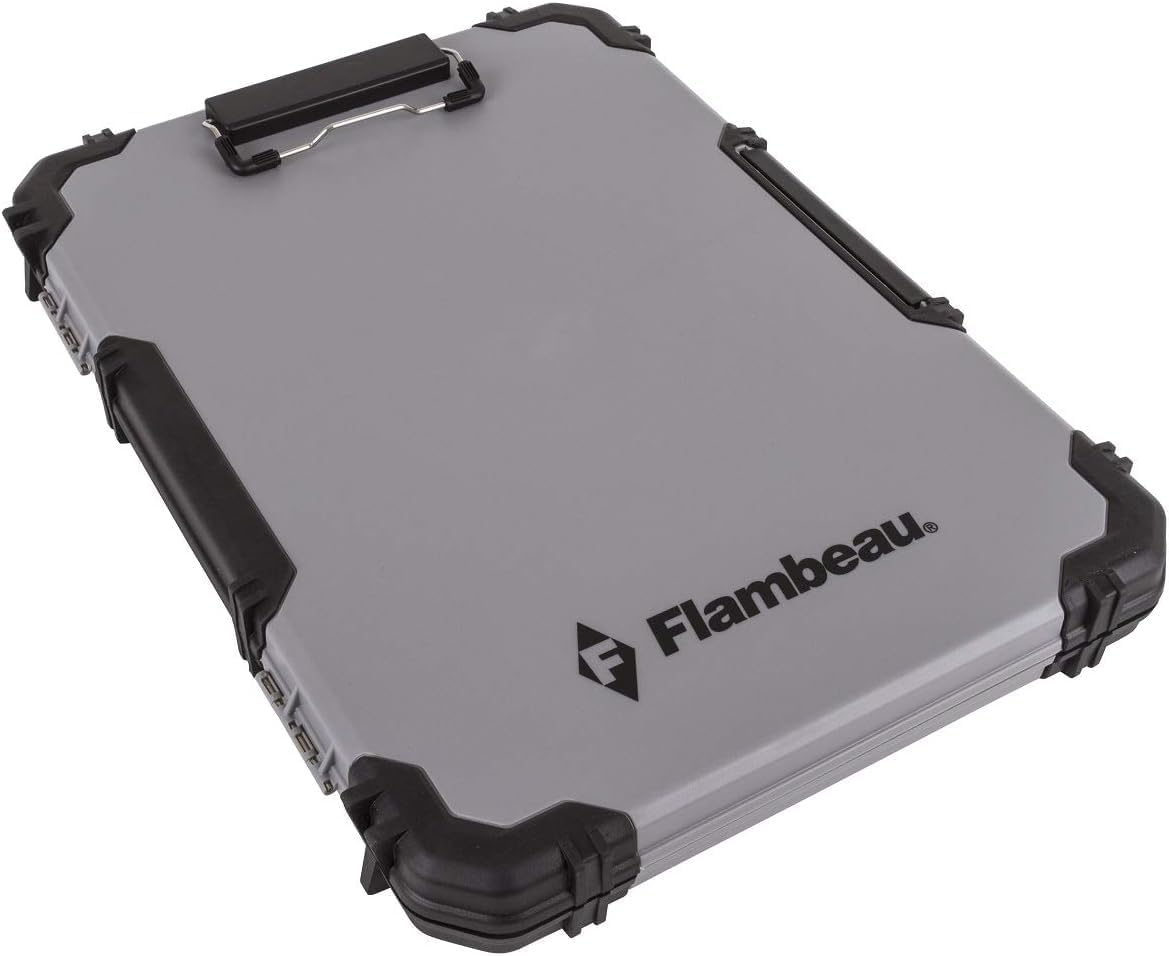 Heavy-Duty Contractor Clipboard Document Holder, Portable Storage Organizer for Papers, Receipts & Forms | Office, School & Jobsite Use, Grey