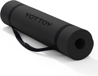 1/2-Inch Extra Thick Non-Slip Yoga Mat - Professional TPE with Carry Strap