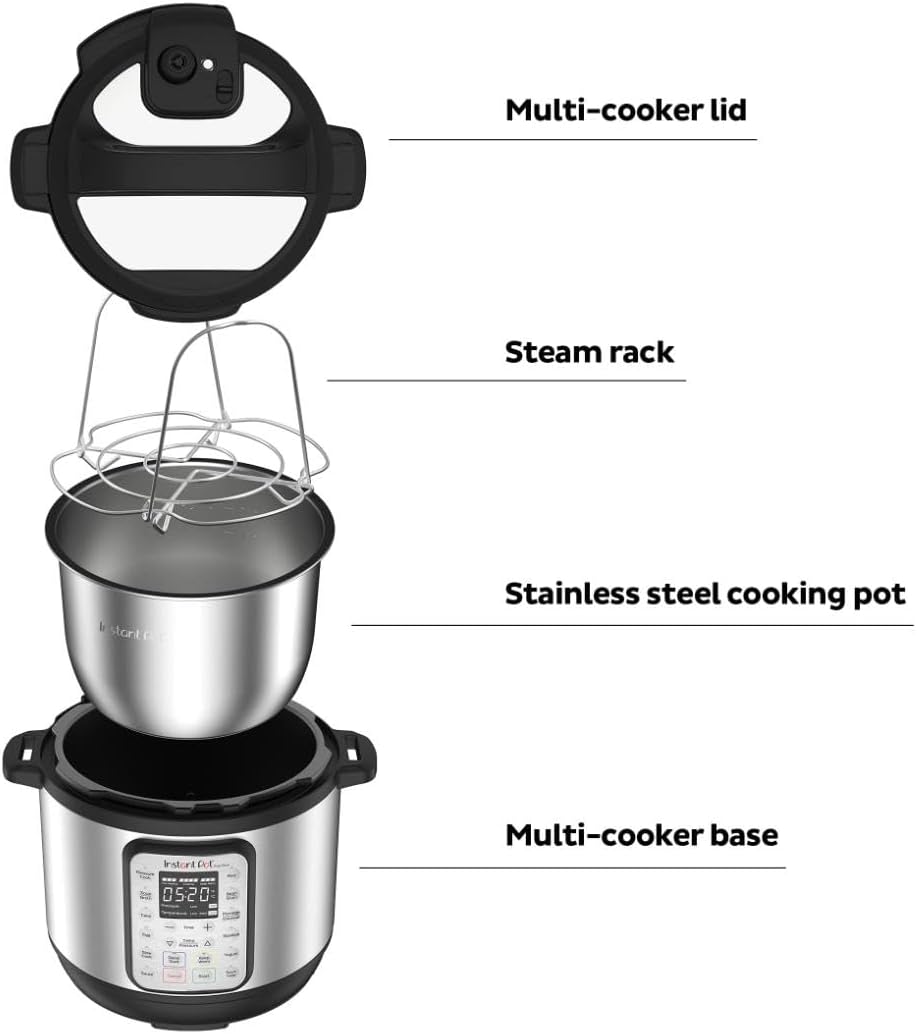 9-in-1 Electric Pressure Cooker Includes App With Over 800 Recipes, Stainless Steel, 6 Quart