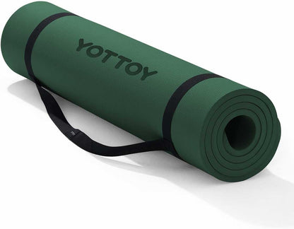 1/2-Inch Extra Thick Non-Slip Yoga Mat - Professional TPE with Carry Strap