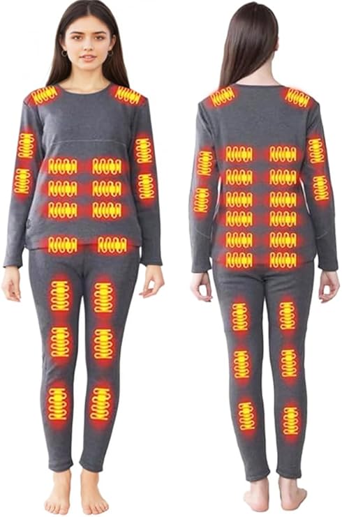 USB Heated Thermal Underwear Set – 42-Zone Intelligent Heating Top & Pants (Unisex, S–4XL)
