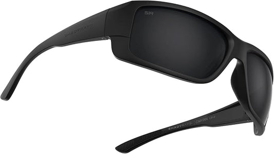 Capitan Men's Ultra-Durable Wraparound Polarized Sunglasses – Blackout Undercover Sport Eyewear