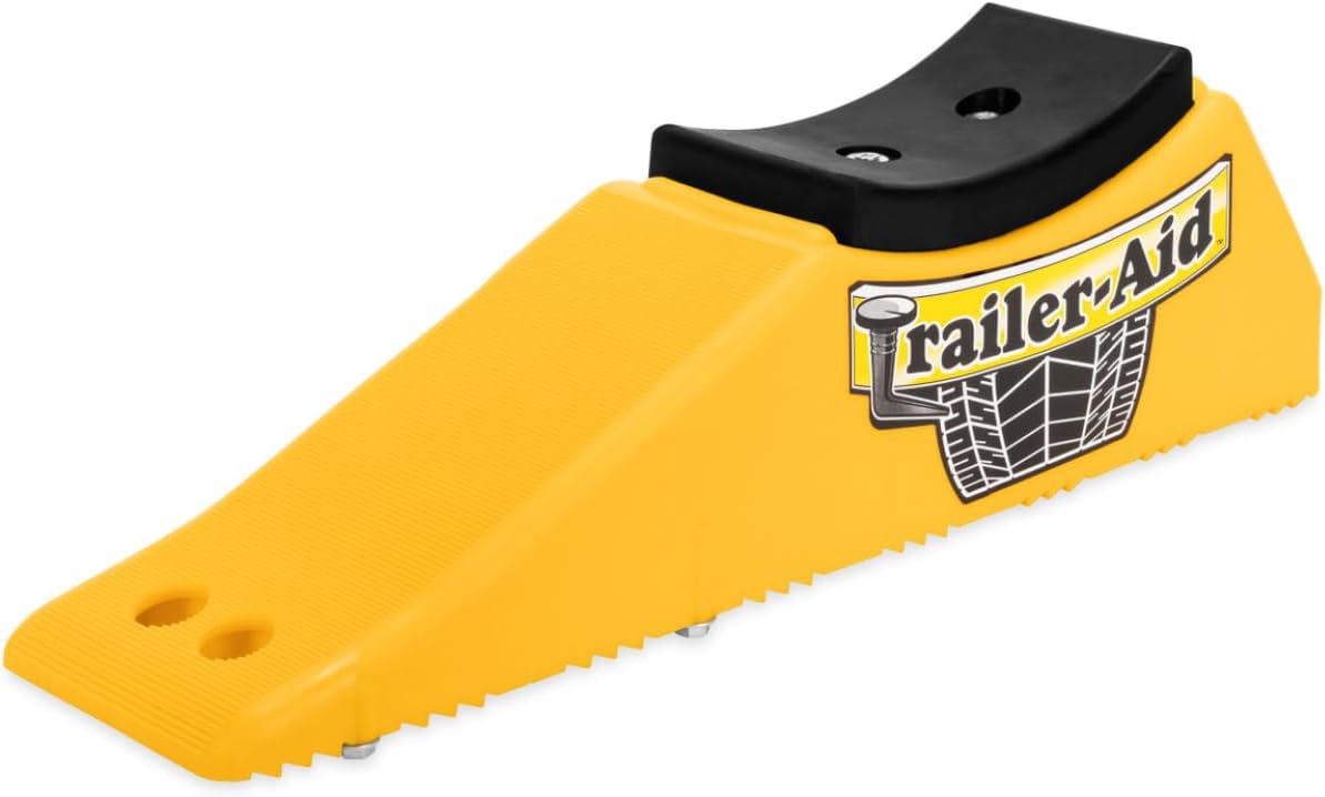 Trailer Aid Plus Tandem Tire Ramp – 5.5" RV & Trailer Tire Lift Ramp for Easy Tire Changes Without Unloading Cargo, Yellow